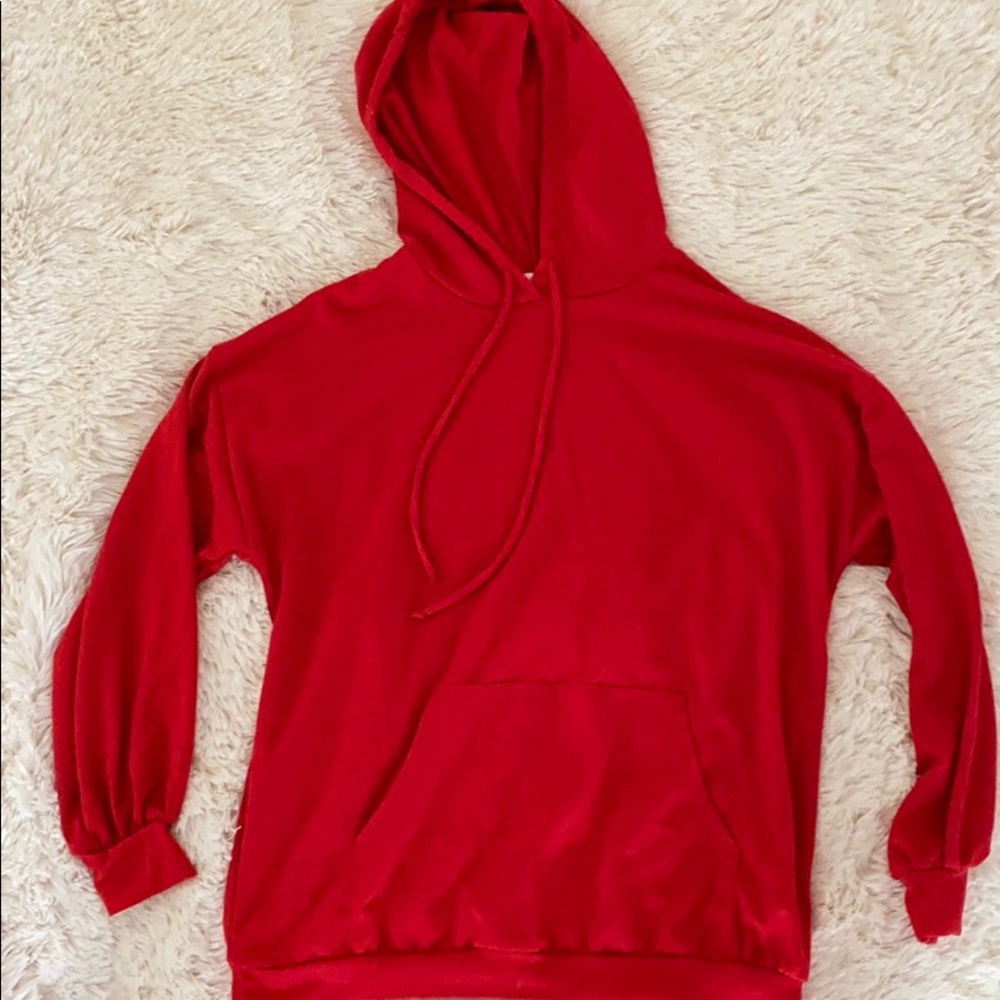 L Red Hoodie